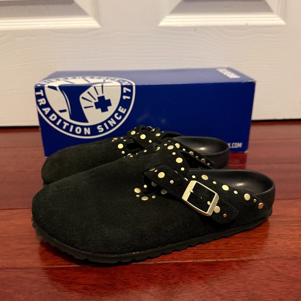 BIRKENSTOCK Suede Boston Rivets
